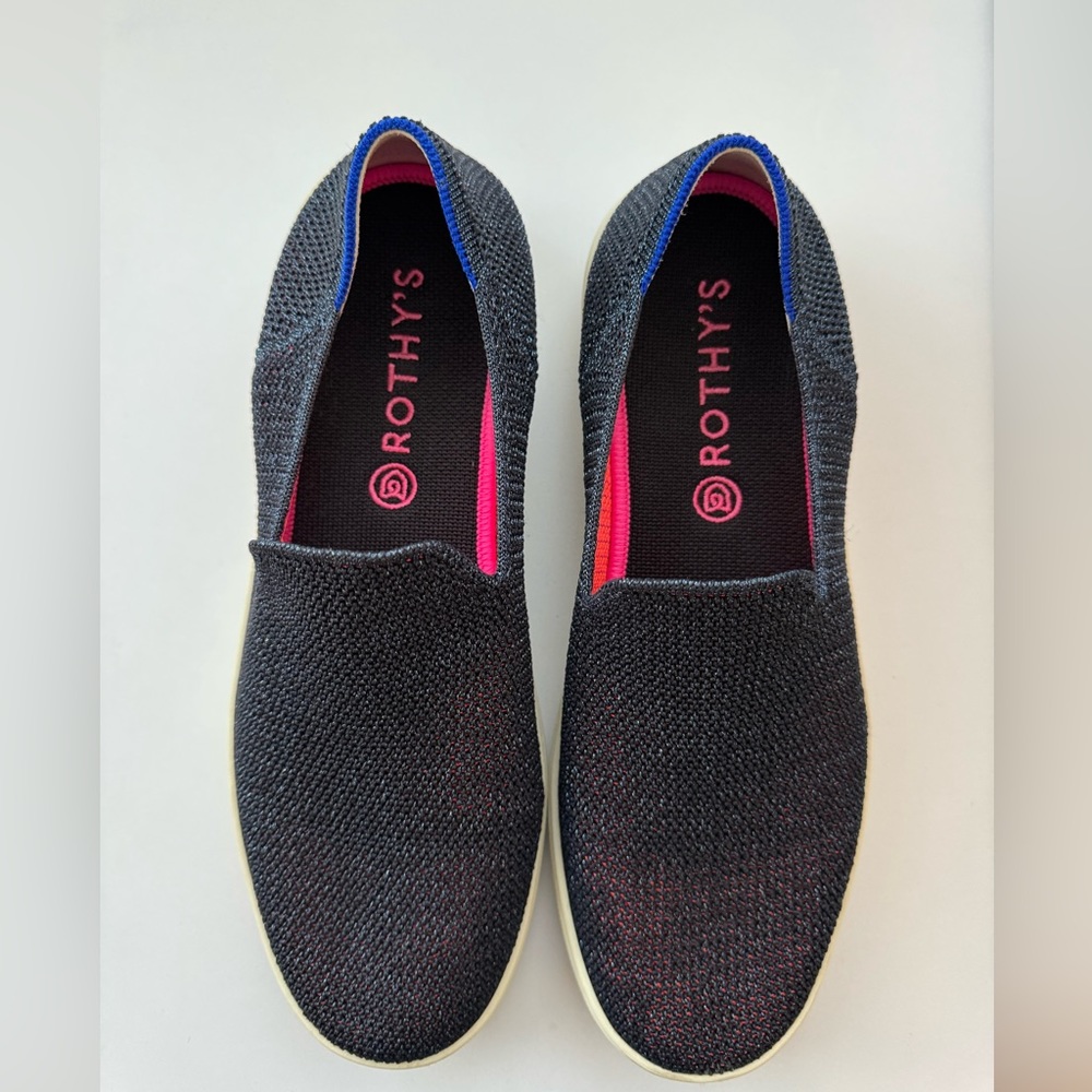 Rothy’s Sneakers Metallic Lattice Stitch Sz 9.5